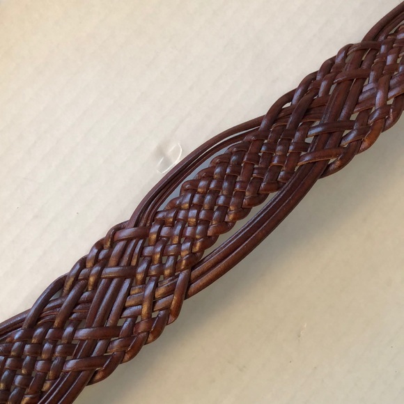 New York & Company Brown Braided Leather Belt - Picture 4 of 8